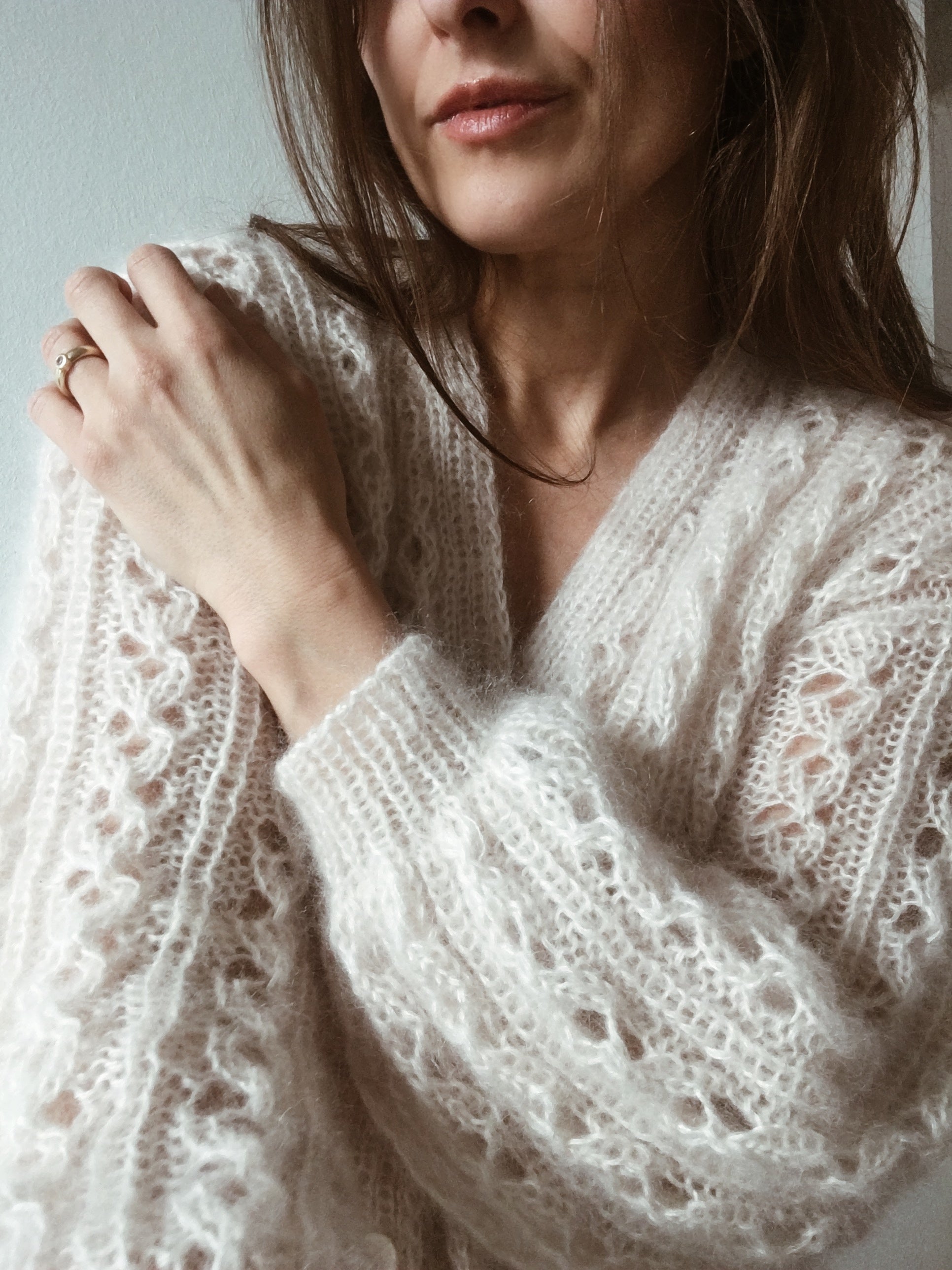 ロージーモンスター special hand knitting 感じ cardigan